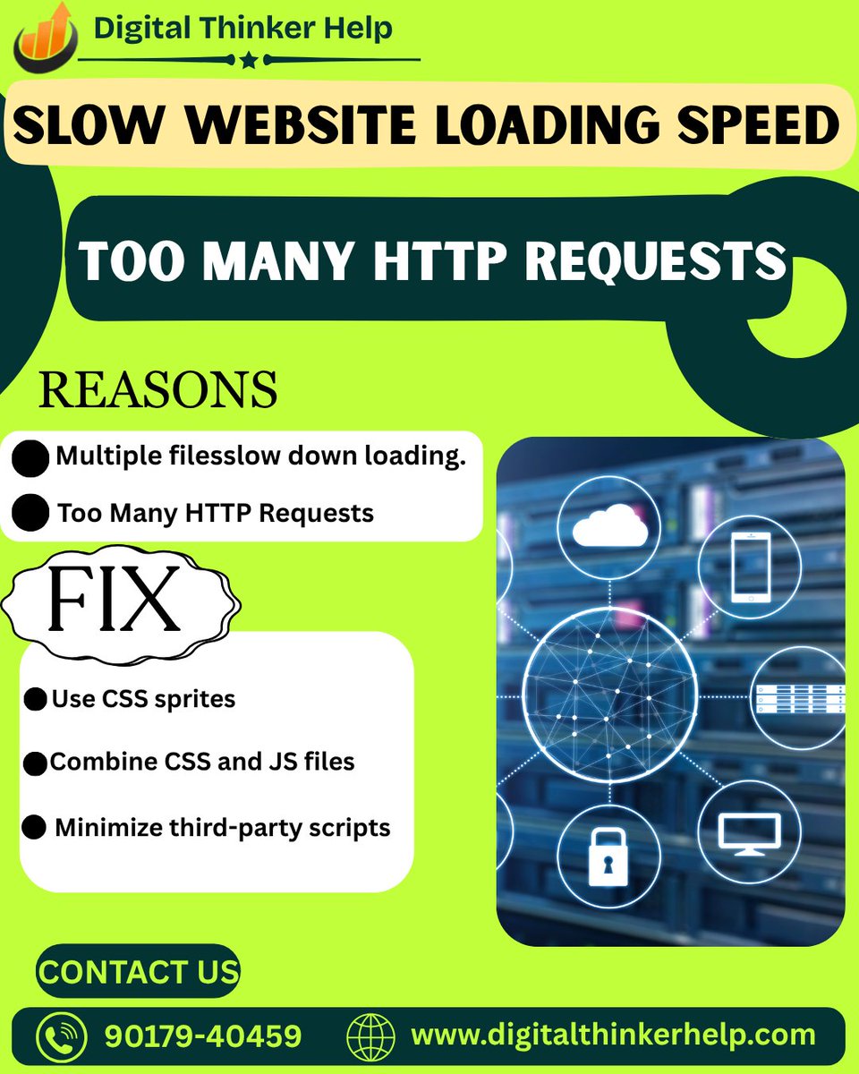 digital_helping's tweet image. 𝗧𝗼𝗼 𝗠𝗮𝗻𝘆 𝗛𝗧𝗧𝗣 𝗥𝗲𝗾𝘂𝗲𝘀𝘁𝘀: 𝗪𝗵𝗮𝘁 𝗜𝘁 𝗠𝗲𝗮𝗻𝘀 & 𝗛𝗼𝘄 𝘁𝗼 𝗙𝗶𝘅 𝗜𝘁
🌐 "Too Many HTTP Requests" can slow down your website and impact user experience.
READ MORE - digitalthinkerhelp.com
#WebPerformance #HTTPRequests #WebsiteSpeed #DeveloperTips