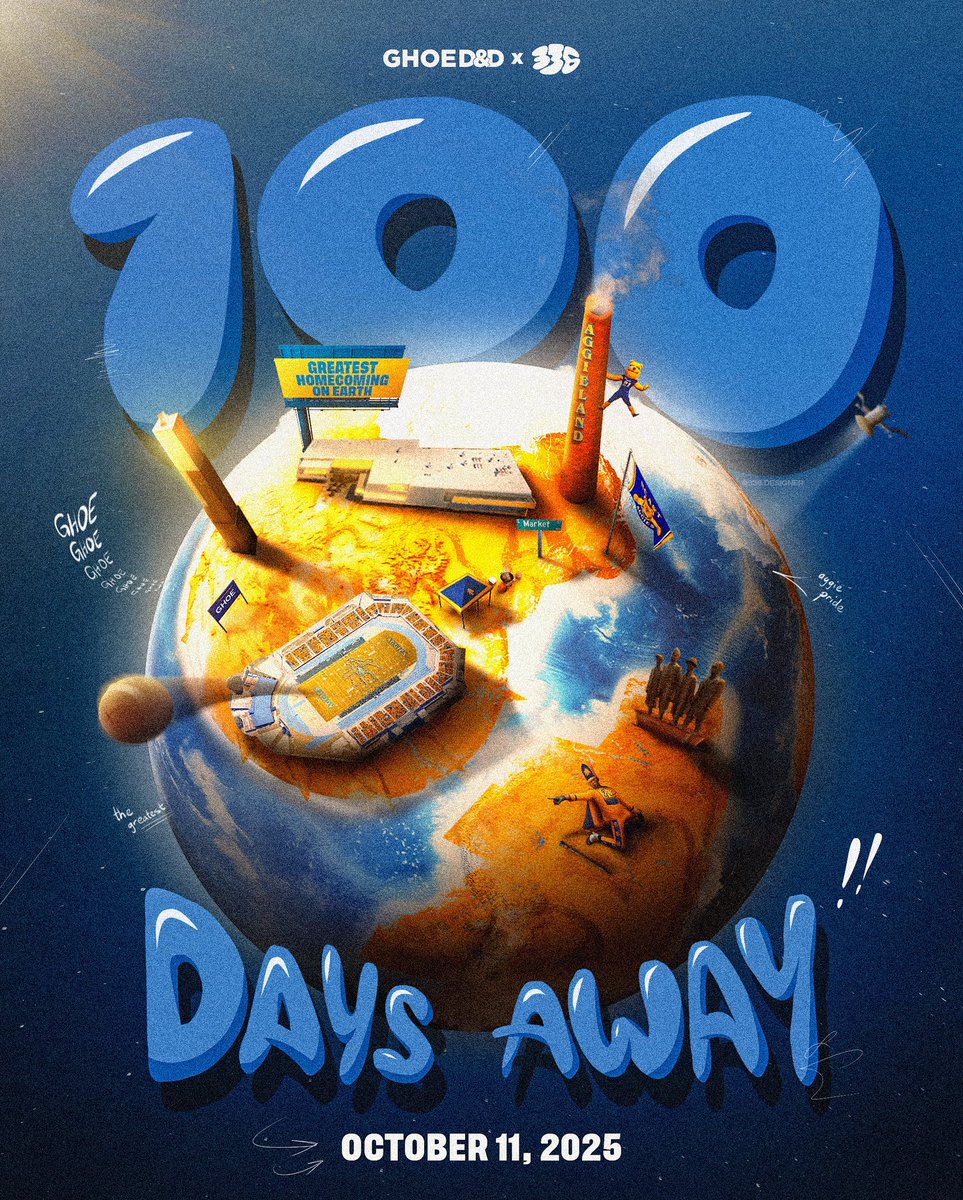 The countdown begins... ⏳

100 Days until The Greatest Homecoming on Earth! 🌎 💙💛 

🎨 by <a href="/336Designer/">𝙠𝙧𝙞𝙨 | 336 Designer</a>