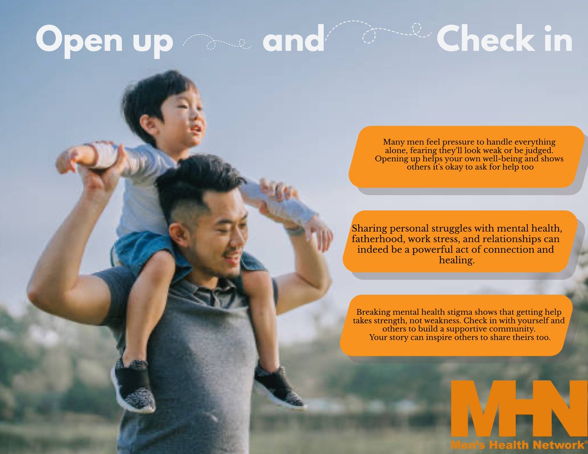 Modern living can be demanding. So, let’s talk about it.

🧲 Sharing your personal struggles with mental health, #fatherhood, work stress, and relationships can help other #men recognize the dangers of their juggling acts.

Open up &amp; check in!