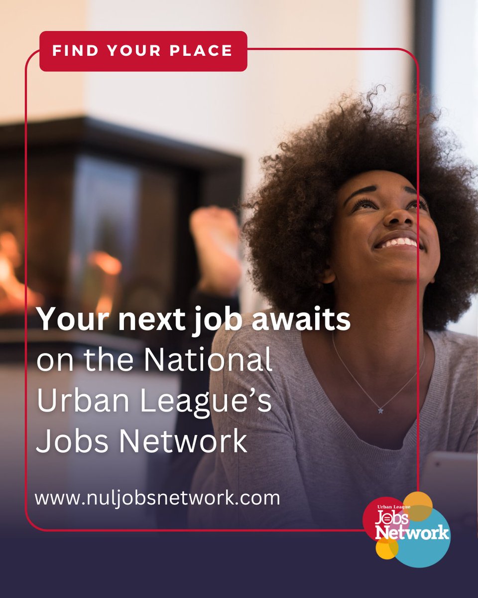 The National Urban League Jobs Network is here to help guide you through every step of your career with resources tailored for your professional success:
• Free Career Growth Webinars 
• Job openings
• Virtual Career Fairs

Visit us now: nuljobsnetwork.com