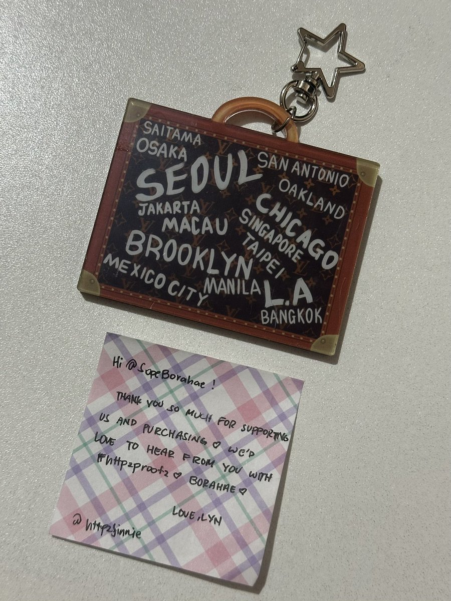 SopeBorahae's tweet photo. received my lv bag shaker 🥹 sofer cuteeee!! thank you so much @httpzjinnie 💜 #httpzproofz https://t.co/DIn9E1ZQ2H