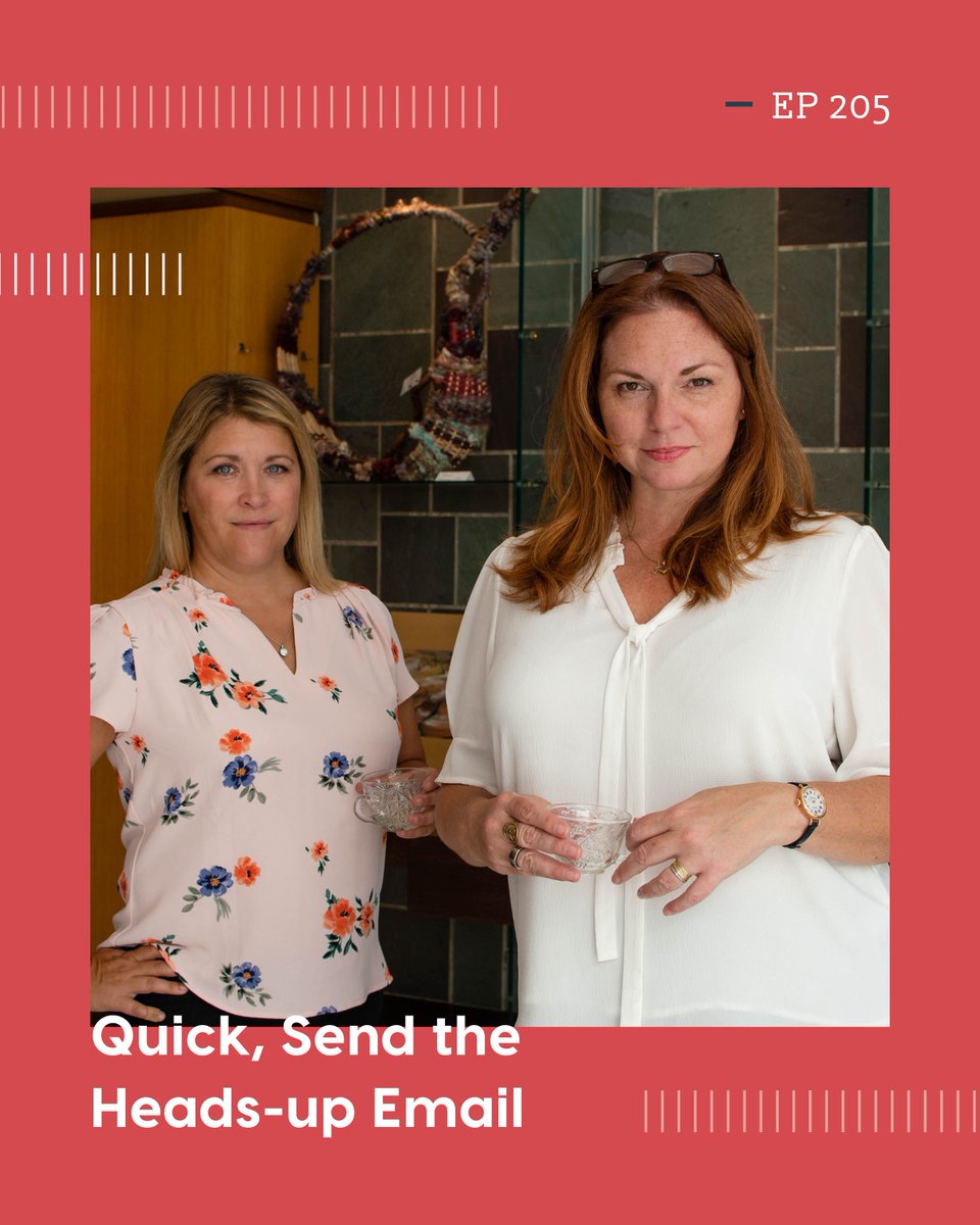 NEW EPISODE: Quick, Send the Heads-Up Email

This week, we’re talking about why proactive communication matters and how skipping it leads to drama you don’t need.

Listen here: buff.ly/MqxkFe1