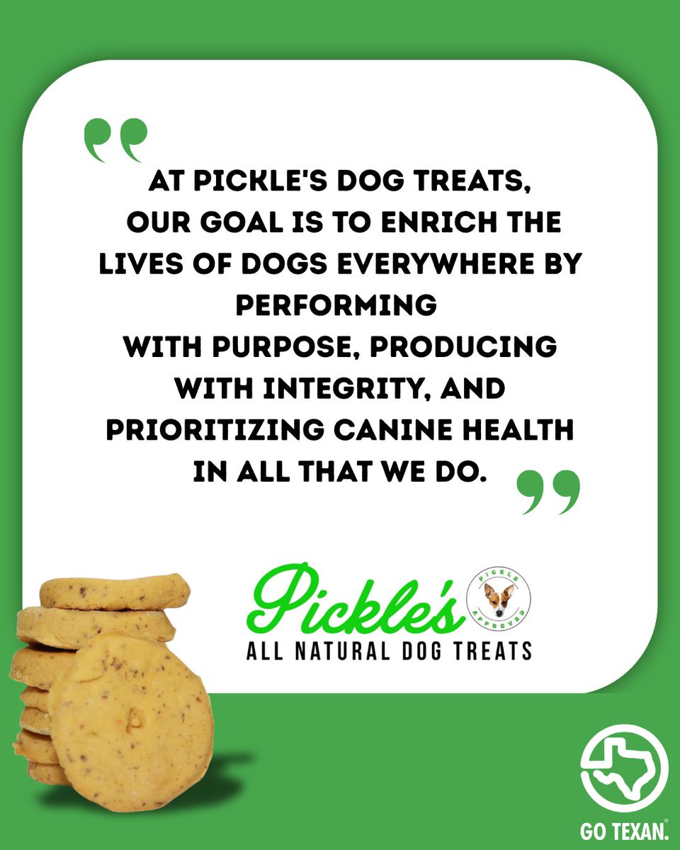 GOTEXAN's tweet image. Commissioner Sid Miller wants you to know that Pickles Dog Treats are made with real ingredients and real care. Our pets deserve the best—and that’s exactly what this brand delivers.
#GOTEXAN #TexasEats #SupportTexas #TexasGrown #LocalPride