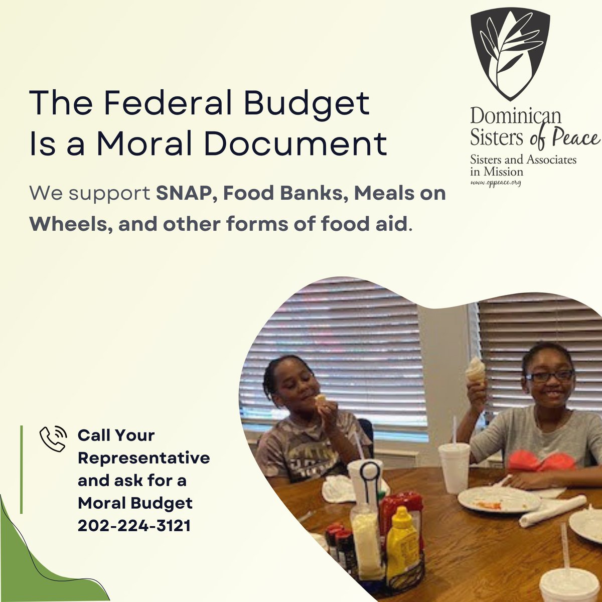 "But if anyone has the world's goods and sees his brother in need, yet closes his heart against him, how does God's love abide in him?" 1 John 3:17-18 
☎️Speak out for a moral budget. ☎️