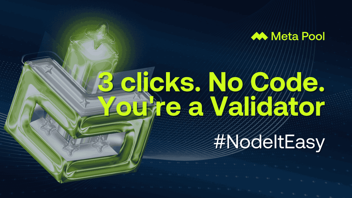 meta_pool's tweet image. ⛓️ Launch your own @NEARProtocol validator node in just 3 clicks (no coding needed).

We are in the final days to register.

The Node Studio program covers the seat price, so don’t hesitate — only a few slots left!

Register now: peppermint-daffodil-e37.notion.site/1f23f29d38d381…

#NodeItEasy #RunYourNode