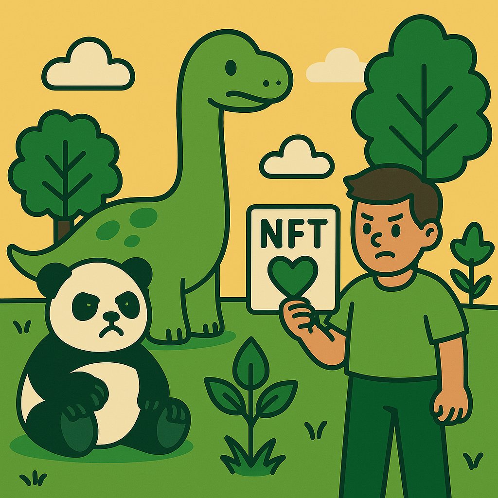 HonestBrontoS's tweet photo. Every Bronto is a little act of rebellion. 🦕
Against greenwashing.
Against fake roadmaps.
Against the extinction of meaning.
We minted something that matters. 💚
#CryptoWithPurpose #EcoNFT #NFT #NFTs https://t.co/WYuGriFCZr
