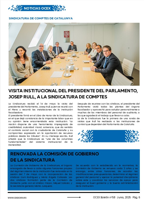 Sindicatura de Comptes de Catalunya (@sindicaturacat) on Twitter photo 📢 Consulta l'actualitat dels òrgans de control extern, inclosa la <a href="/sindicaturacat/">Sindicatura de Comptes de Catalunya</a>, en el butlletí informatiu de juny
👀Fes un cop d'ull a les notícies, els informes i altres assumptes d'interès de les institucions de control 👇
✍️ asocex.es/wp-content/upl… 📢 Consulta l'actualitat dels òrgans de control extern, inclosa la <a href="/sindicaturacat/">Sindicatura de Comptes de Catalunya</a>, en el butlletí informatiu de juny
👀Fes un cop d'ull a les notícies, els informes i altres assumptes d'interès de les institucions de control 👇
✍️ asocex.es/wp-content/upl…