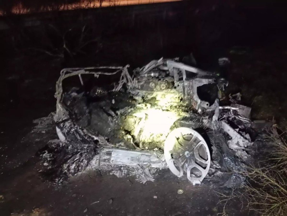 سيارة ديغو جوتا وشقيقه بعد الحادث 
#اخبار