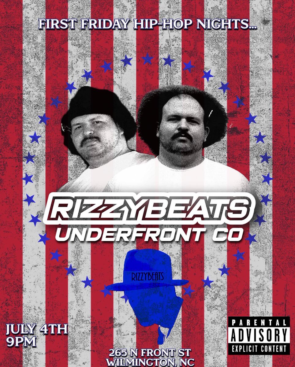 RizzyBeats will be DJing ‘House / Nu-Disco’ tonight (Jul 3) at Silver Dollar in Carolina Beach NC + ‘Hip-Hop / R&amp;B’ tomorrow (Jul 4) at The Underfront Co. in Wilmington NC 🇺🇸