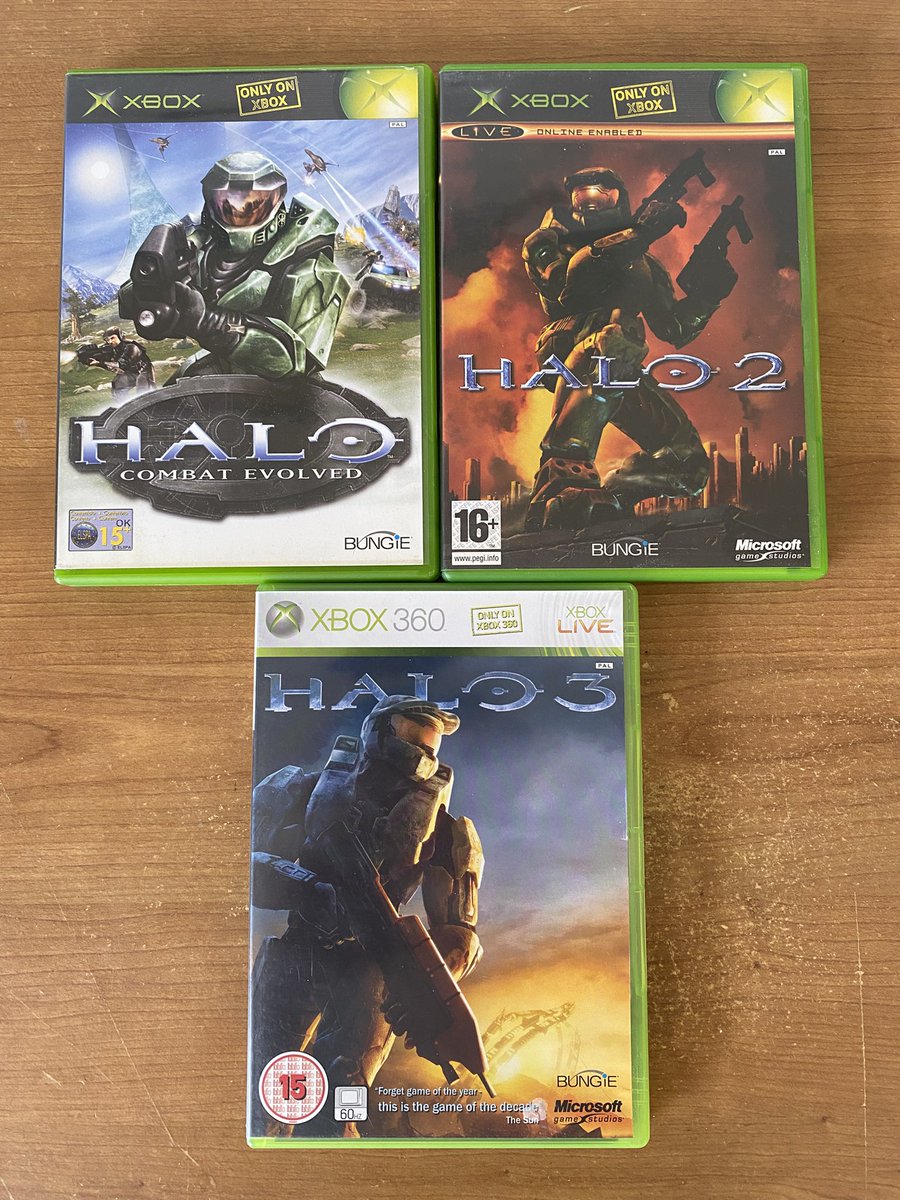 Had a nice little Halo delivery this morning. I completed the first two years ago but have never played the third. It’s time to play all of them. #halo #xbox