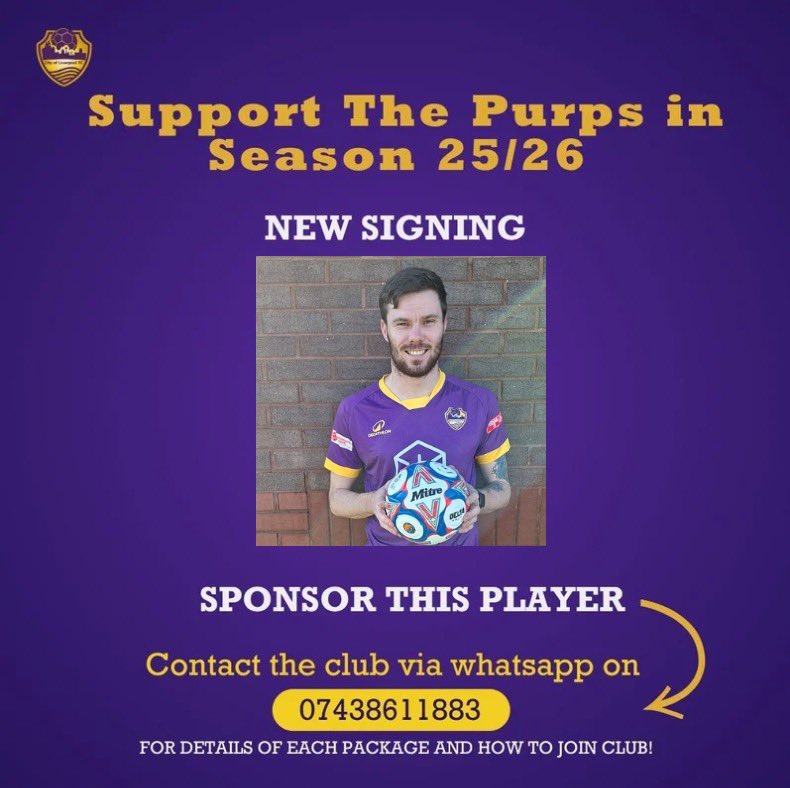 Purps Matchday (@purpsmatchday) on Twitter photo We are delighted to announce the signing of Bobby Murphy. 
🟣🟡
#upthepurps We are delighted to announce the signing of Bobby Murphy. 
🟣🟡
#upthepurps