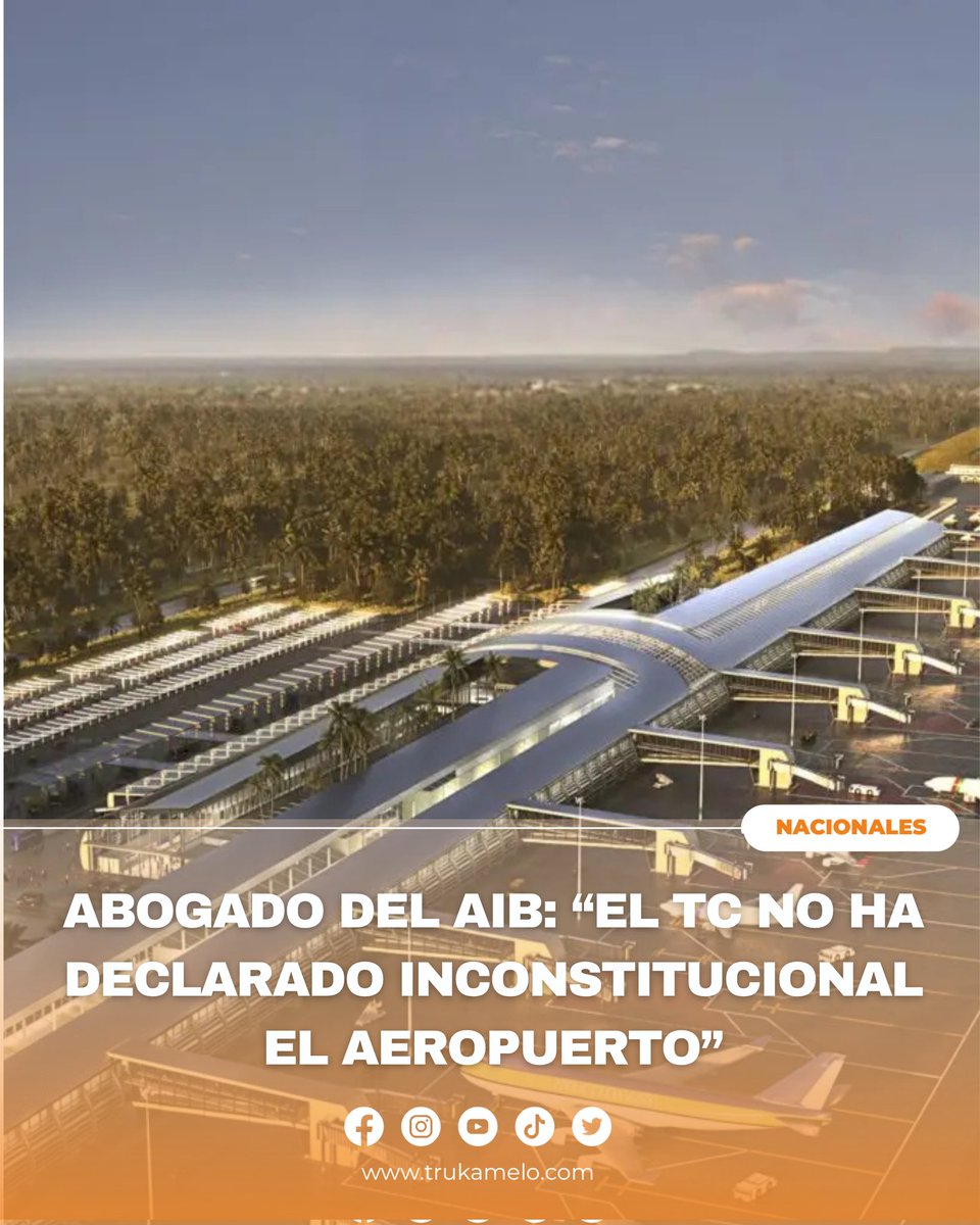 Jorge Prats también fue enfático en señalar que aún no se ha publicado oficialmente la sentencia del Tribunal Constitucional, por lo que hizo un llamado a la prudencia y a no adelantar juicios. 
trukamelo.net/abogado-del-ai…
#AIB #TribunalConstitucional #Aeropuerto