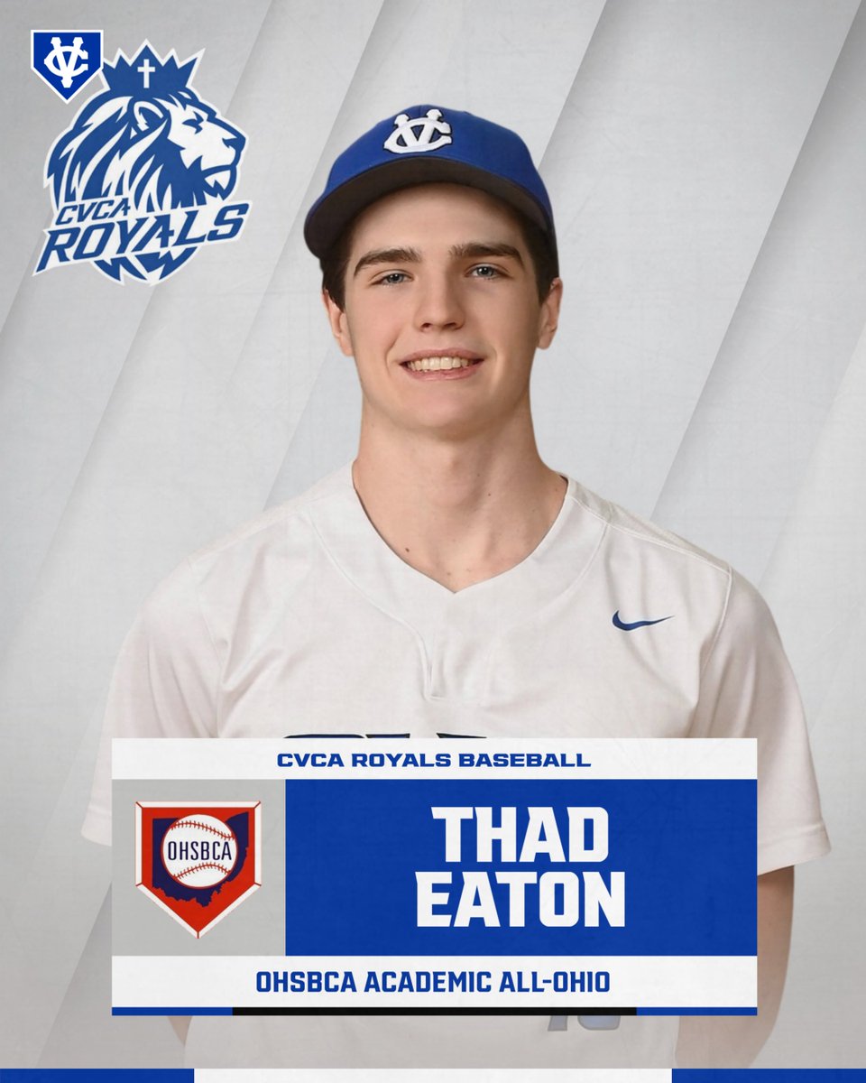 CVCA_Baseball's tweet photo. All 4⃣ 2025 seniors were named Academic All-Ohio by the @OHSBCAwebmaster. Well done! 👑🦁⚾️ https://t.co/TGZEEy3XSl