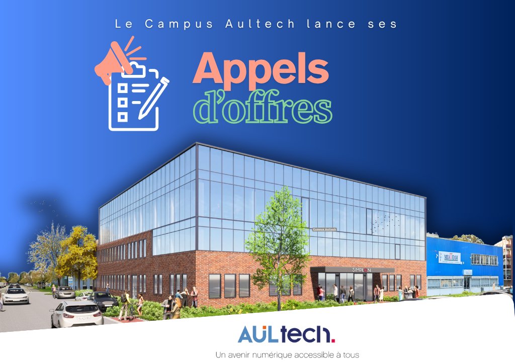 Dans le cadre de l’ouverture du nouveau campus Aultech , nous lançons un appel d’offres pour la mise en place d’un dispositif complet de vidéo-surveillance et d'alarme intrusion

L’inscription doit être faite avant le 18/07 à 16h00 ce lien : tally.so/r/w8YKRA