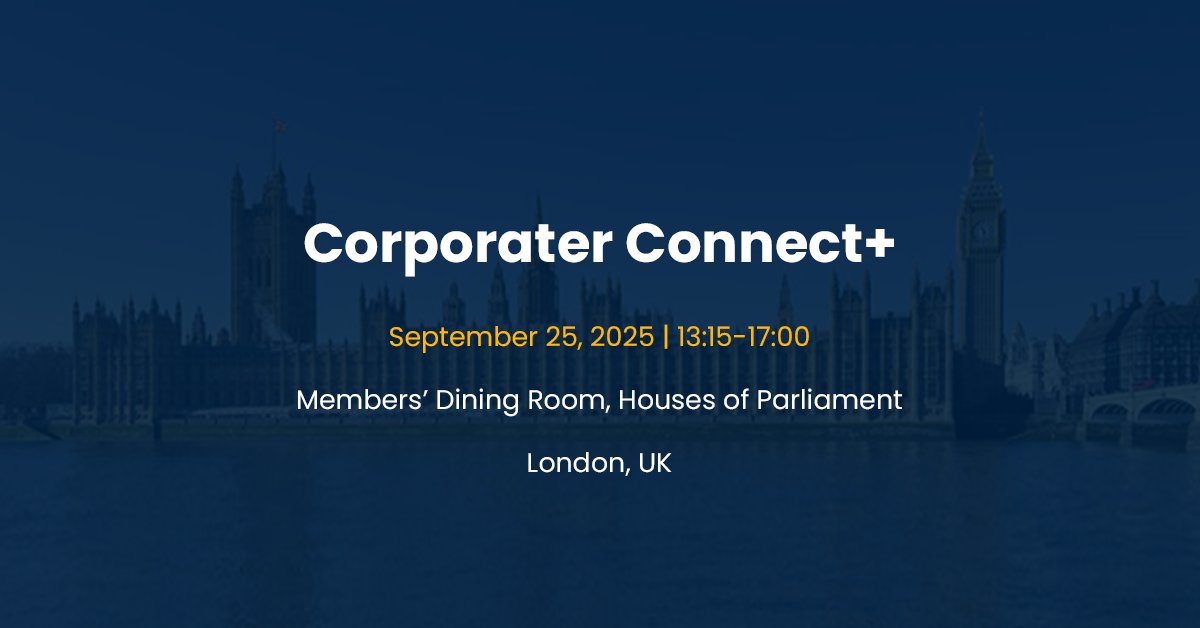 Corporater's tweet image. Announcing Corporater Connect+, a rare and exclusive networking opportunity at the Houses of Parliament, London, this September.

Learn more - corporater.com/events/corpora…

#CorporaterConnectPlus #Corporater #GPRC #Event #London