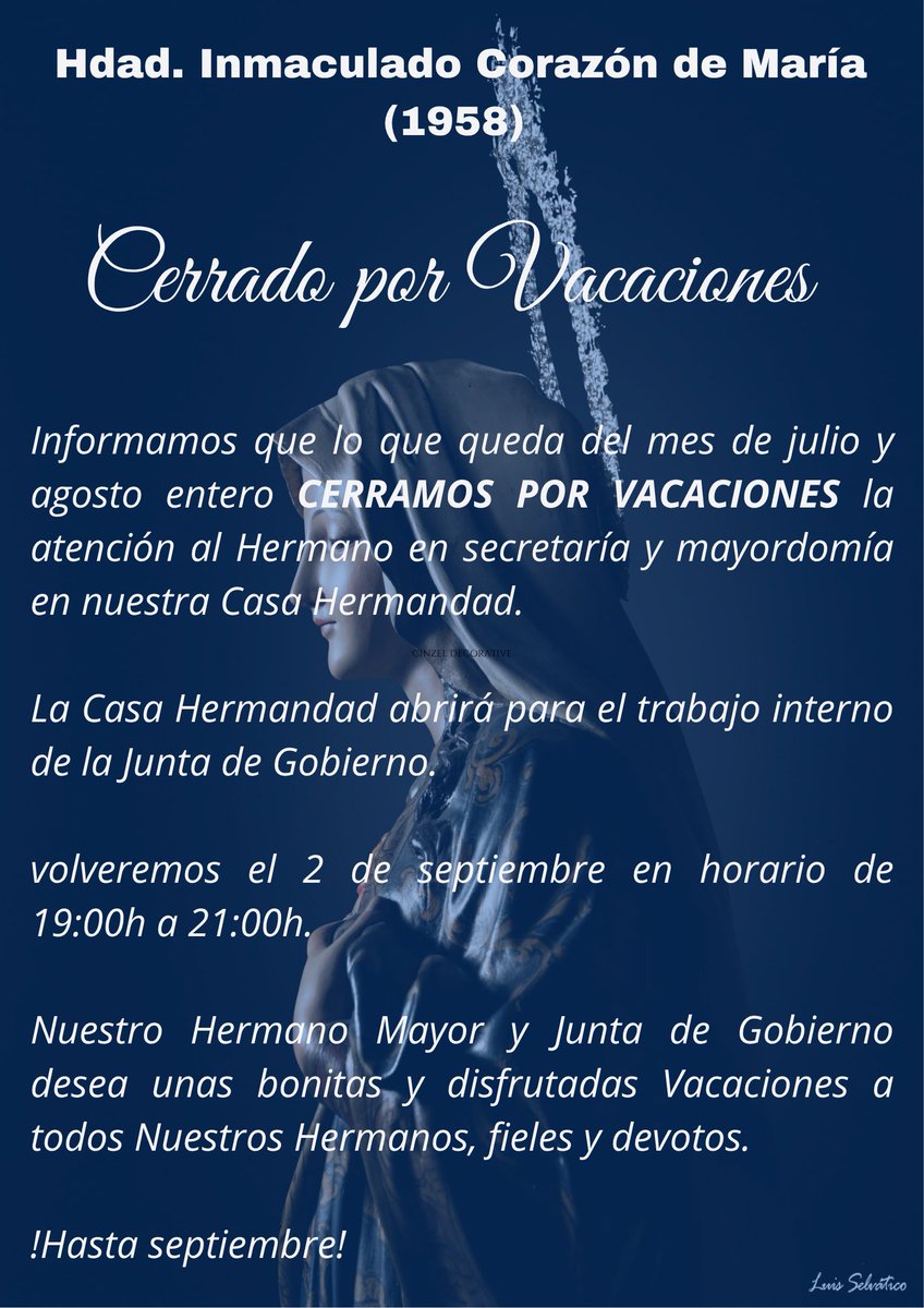 🔵#CerradoPorVacaciones