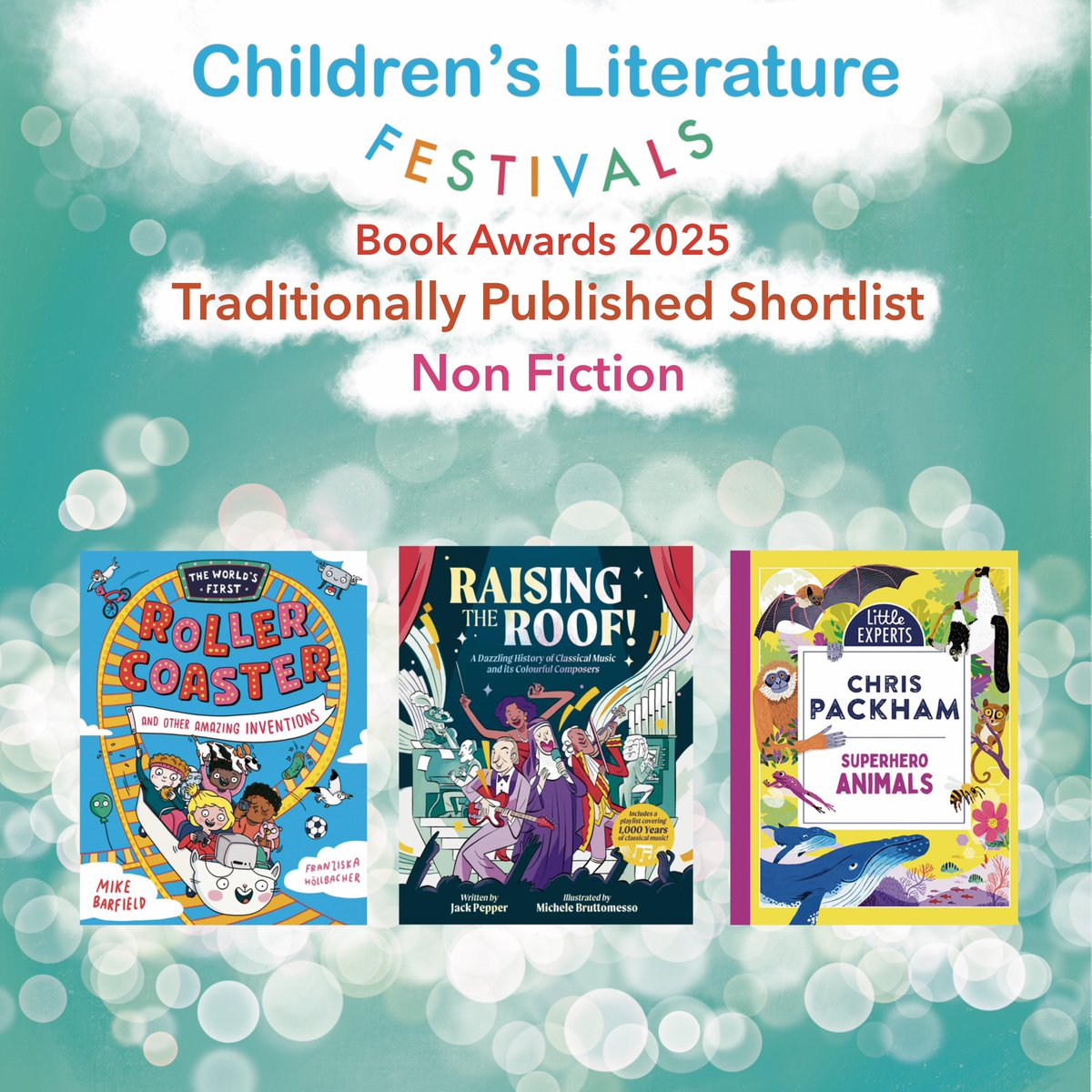 Children’sLiteratureFestivals (@childrenslfests) on Twitter photo 🥁🥁🥁🥁🥁The shortlist for our #clfbookawards in the Non-Fiction category! Chosen by children from 30 schools and 5 libraries: <a href="/ChrisGPackham/">Chris Packham</a> & Anders Frang, Jack Pepper & Michelle Bruttomesso, <a href="/MikeBarfield/">Mike Barfield</a> & Franziska Hollbacher. Good luck to all! 📚✨
#childrensbookaward 🥁🥁🥁🥁🥁The shortlist for our #clfbookawards in the Non-Fiction category! Chosen by children from 30 schools and 5 libraries: <a href="/ChrisGPackham/">Chris Packham</a> & Anders Frang, Jack Pepper & Michelle Bruttomesso, <a href="/MikeBarfield/">Mike Barfield</a> & Franziska Hollbacher. Good luck to all! 📚✨
#childrensbookaward