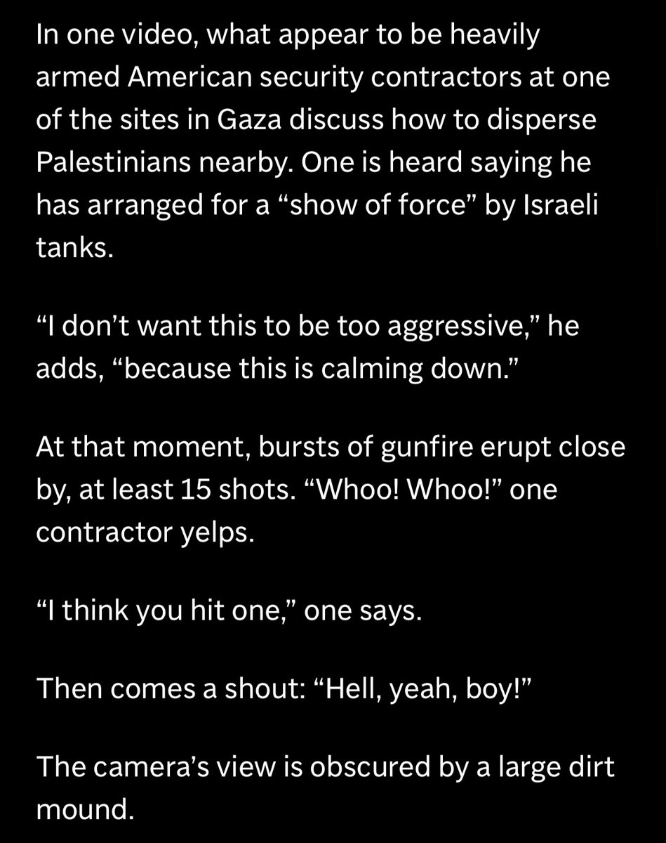 Rozina Ali (@rozina_ali) on Twitter photo US contractors working for Gaza Humanitarian Fund are shooting at starving Palestinians, <a href="/AP/">The Associated Press</a> finds US contractors working for Gaza Humanitarian Fund are shooting at starving Palestinians, <a href="/AP/">The Associated Press</a> finds