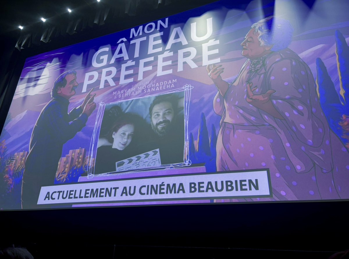 Chatelim's tweet image. Vendredi dernier, j’ai assisté à la première du film iranien Mon gâteau préféré au cinéma Beaubien. Cette comédie romantique raconte l’histoire de Mahin, une veuve de 70 ans à Téhéran, qui redécouvre l’amour et sa liberté à travers une rencontre émouvante avec un chauffeur de…