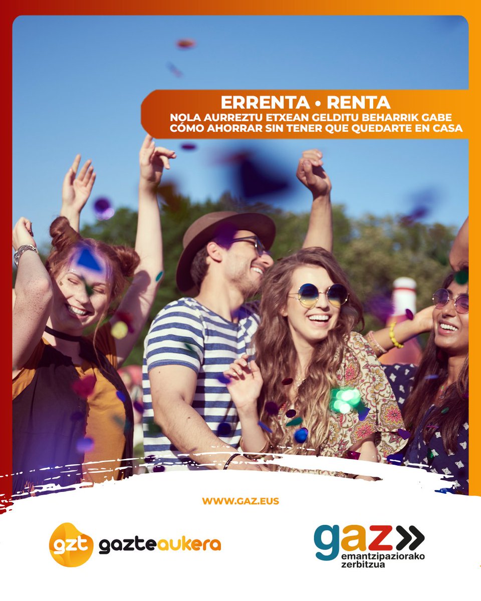 Ez al zaude egoera ekonomiko onean? Aurrezteko garaian zaude?
Horrek ez du esan nahi ondo pasatu ezin duzunik! 😉
GAZetik dirua aurrezten duzun bitartean ondo pasatzeko planak dakartzagu: labur.eus/l9bpd7wo
--
¿No estás atravesando la mejor situación económica? ¿Estás en