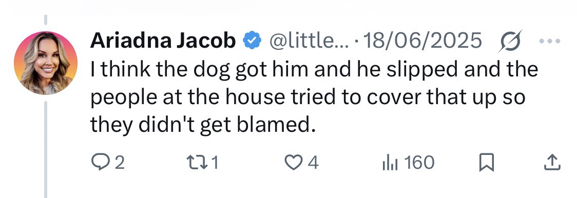 Jonsbet's tweet image. The latest innocence fraud grifter on the scene who is conveniently supporting Alan Jackson in his latest vehicular murder case had a theory about the Read case which is predictably dumb & ignores all evidence