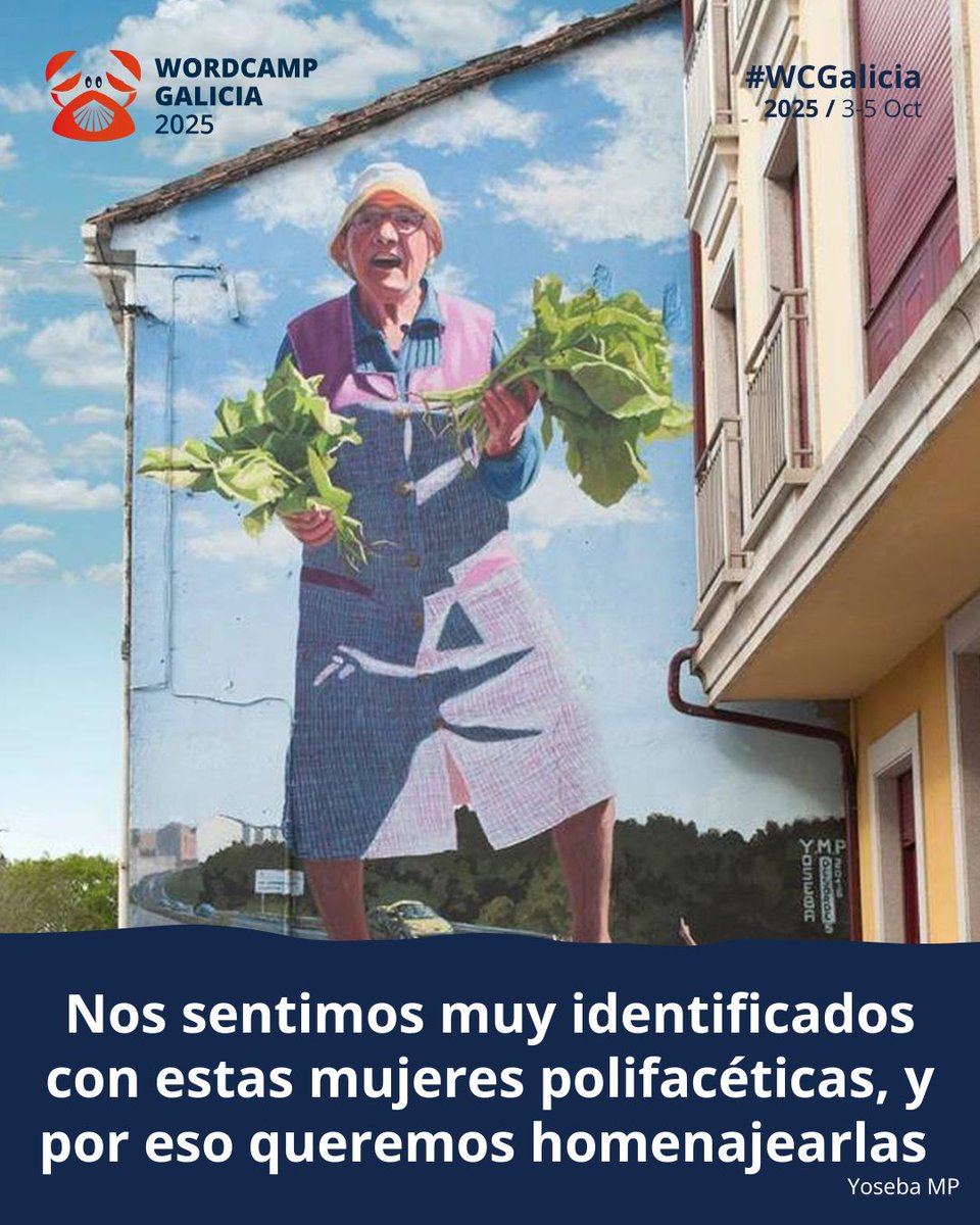 ¿Batas gallegas en #WCGalicia? 
Es, igual que hace Yoseba MP, un homenaje a las superheroínas del #rural #gallego.
Mujeres fuertes que inspiran nuestro trabajo voluntario 

¡Te esperamos en Pontevedra!

🦀 #WordCamp #Galicia
🎟 galicia.wordcamp.org/2025/entradas/
📆 3-5 octubre
📍 Pontevedra