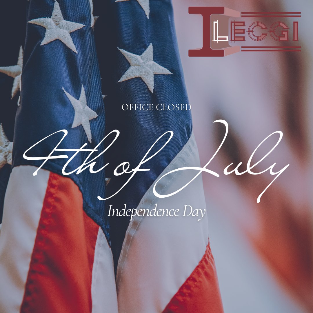 LECGI_Inc's tweet photo. LECGI will be closed Friday, July 4th in observation of Independence Day. We wish everyone a safe and happy weekend! https://t.co/2HM2YmYNqH