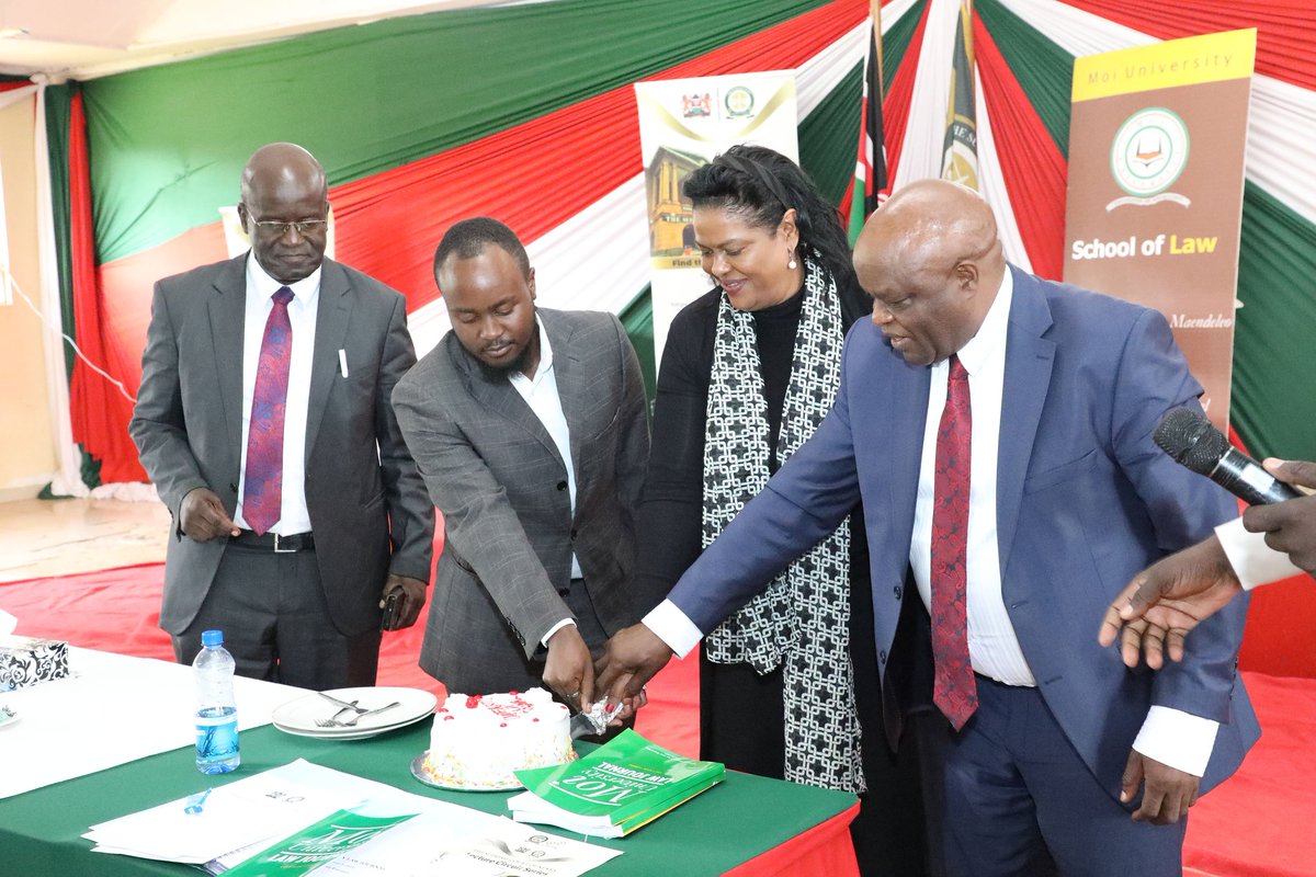 JaMoneyx's tweet photo. Local man launches law journal. 
Onto the next pioneering challenge.
Moi University Law Journal is on.
God siku zote. https://t.co/OazfYOoRj6
