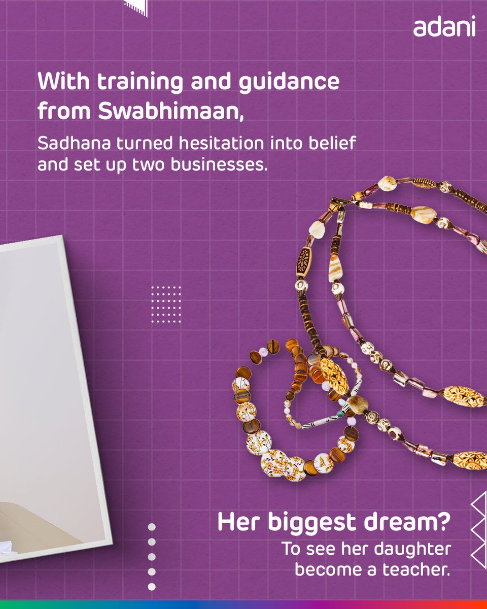 AdaniOnline's tweet image. Sadhana never thought she’d become an entrepreneur. But when her family needed her the most, she stepped up.
With the support of the @AdaniFoundation’s Swabhimaan initiative, she learned how to start and run a business. What began with selling cutlery soon grew into a second…