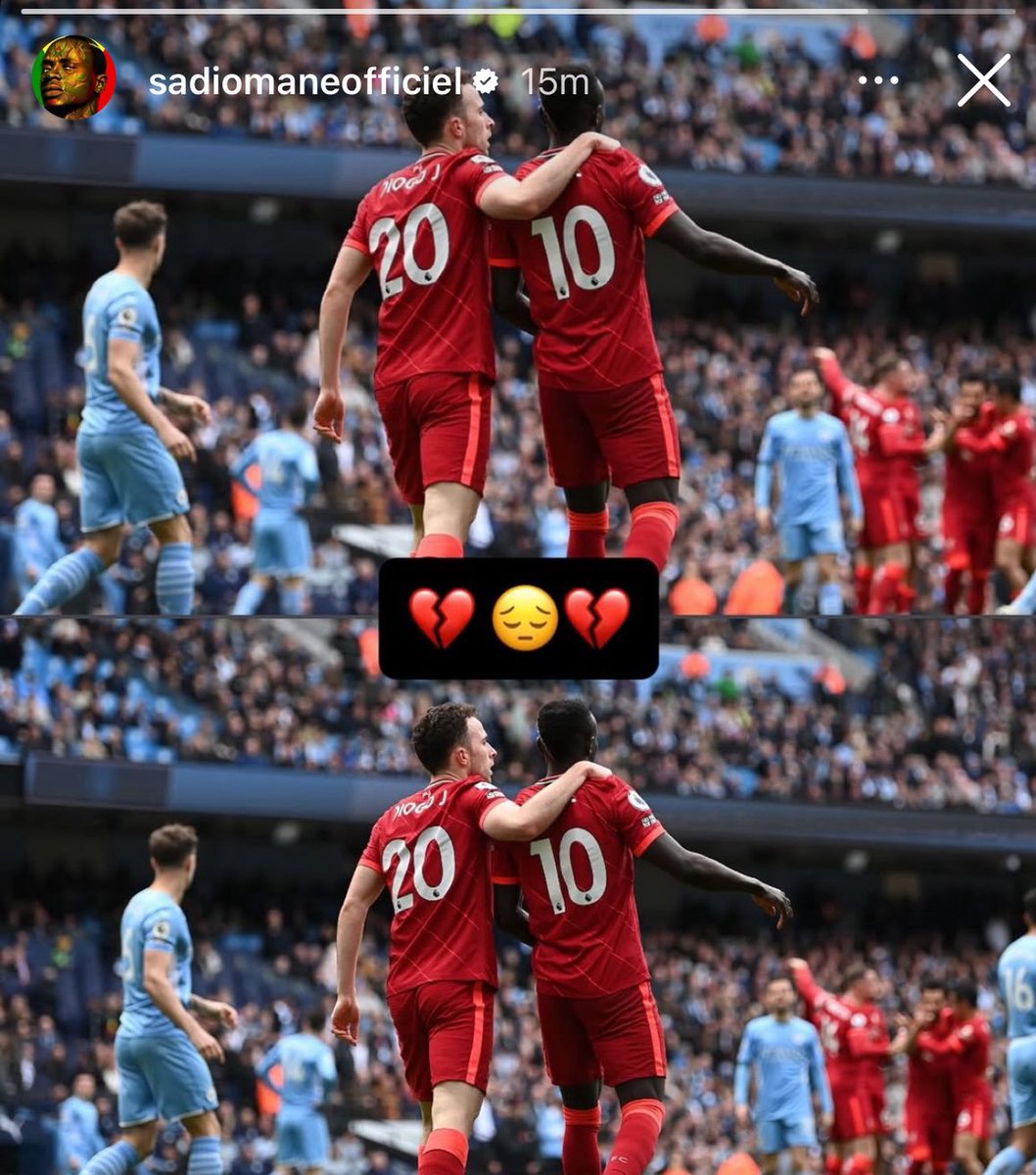 SamueILFC's tweet photo. Sadio Mane on instagram. 💔 https://t.co/5OkBXHfjy7