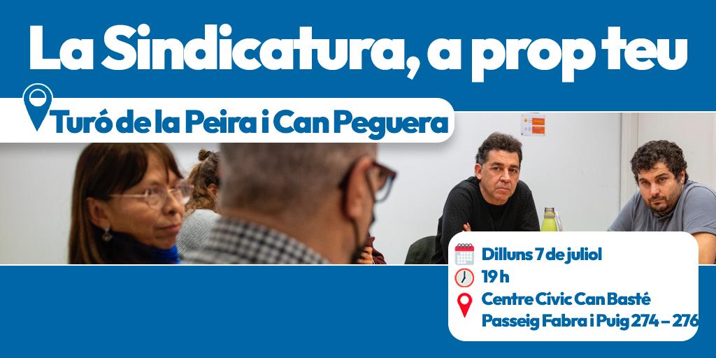 Sindicatura de Greuges de Barcelona (@sindicaturabcn) on Twitter photo 👂 Dilluns vinent, 7 de juliol, la Sindicatura, a prop teu: el #TuródelaPeira i #CanPeguera.
🤝 El síndic, <a href="/DavidBondia/">David Bondia</a>, tindrà una trobada amb el veïnat i les entitats per parlar de la situació de tots dos barris i de la ciutat.
🕖 19 hores
📍 Centre Cívic <a href="/canbaste/">Centre Cívic Can Basté</a> 👂 Dilluns vinent, 7 de juliol, la Sindicatura, a prop teu: el #TuródelaPeira i #CanPeguera.
🤝 El síndic, <a href="/DavidBondia/">David Bondia</a>, tindrà una trobada amb el veïnat i les entitats per parlar de la situació de tots dos barris i de la ciutat.
🕖 19 hores
📍 Centre Cívic <a href="/canbaste/">Centre Cívic Can Basté</a>