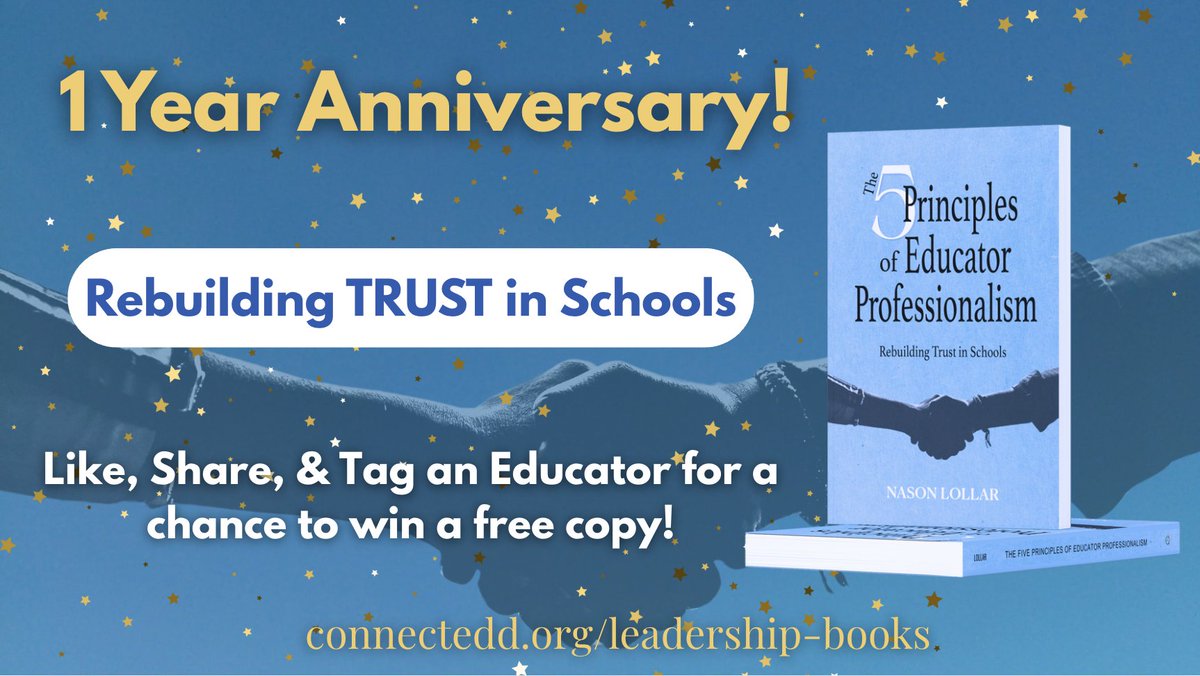 This weekend is all about celebration. It's #independenceday2025 🇺🇸and the 1st anniversary of The 5 Principles of Educator Professionalism! 📖 It's been an amazing year of building trust and culture.

I will be giving away three copies on Sunday to celebrate. Like, Share, and Tag