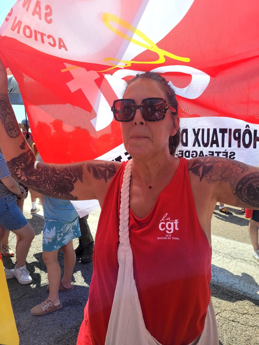 Les femmes et les hommes de la CGT de Sète et du Bassin de Thau.... fier de nous sous cette chaleur intense. 
#ulcgt
#sete
#vergeze