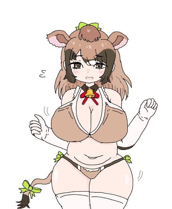 シ"ャーシ"ー柄ビキニ?🐮 