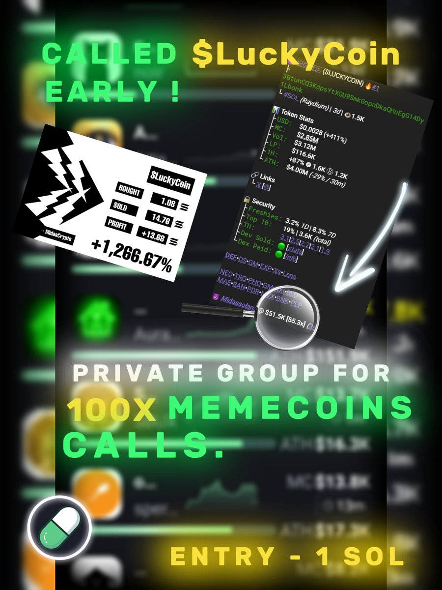 realretardio's tweet photo. @cryptolyxe $LuckyCoin was spotted early at 51.5K...
Now sitting at a crazy 55.3x gain 📈
Next gem’s dropping soon –
Join the TG: https://t.co/eO9Txoc207 https://t.co/RjygOTpoUs
