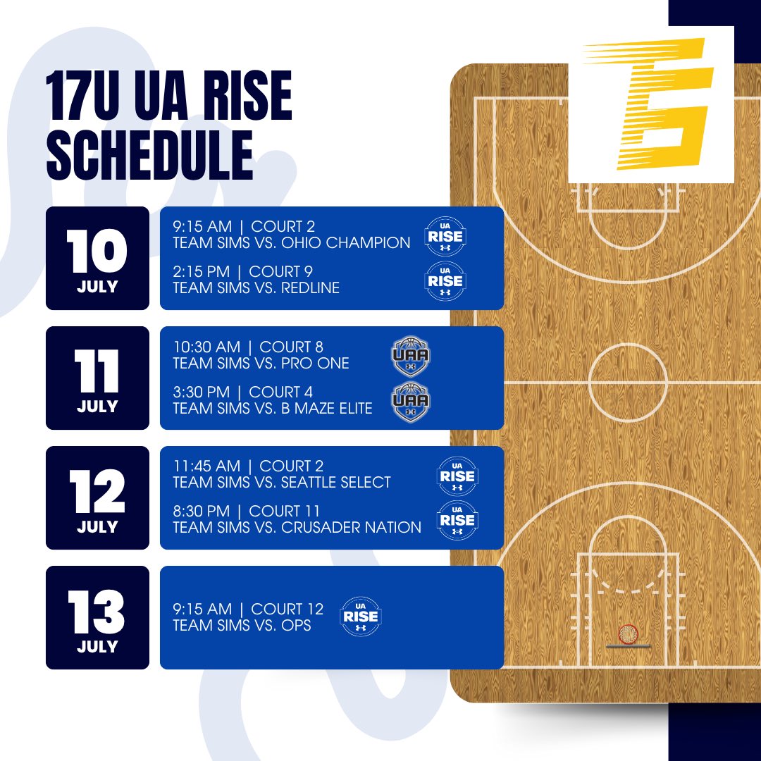 Team Sims Basketball (@teamsims4life) on Twitter photo Schedule release for our 17u <a href="/RiseCircuit/">UA Rise Circuit</a> team in Atlanta next week. This 2026 team was our first group on the circuit during their freshman season. They’ve won, battled and developed to the point where they’re getting UAA call up games! Homegrown guys who are major prospects! Schedule release for our 17u <a href="/RiseCircuit/">UA Rise Circuit</a> team in Atlanta next week. This 2026 team was our first group on the circuit during their freshman season. They’ve won, battled and developed to the point where they’re getting UAA call up games! Homegrown guys who are major prospects!