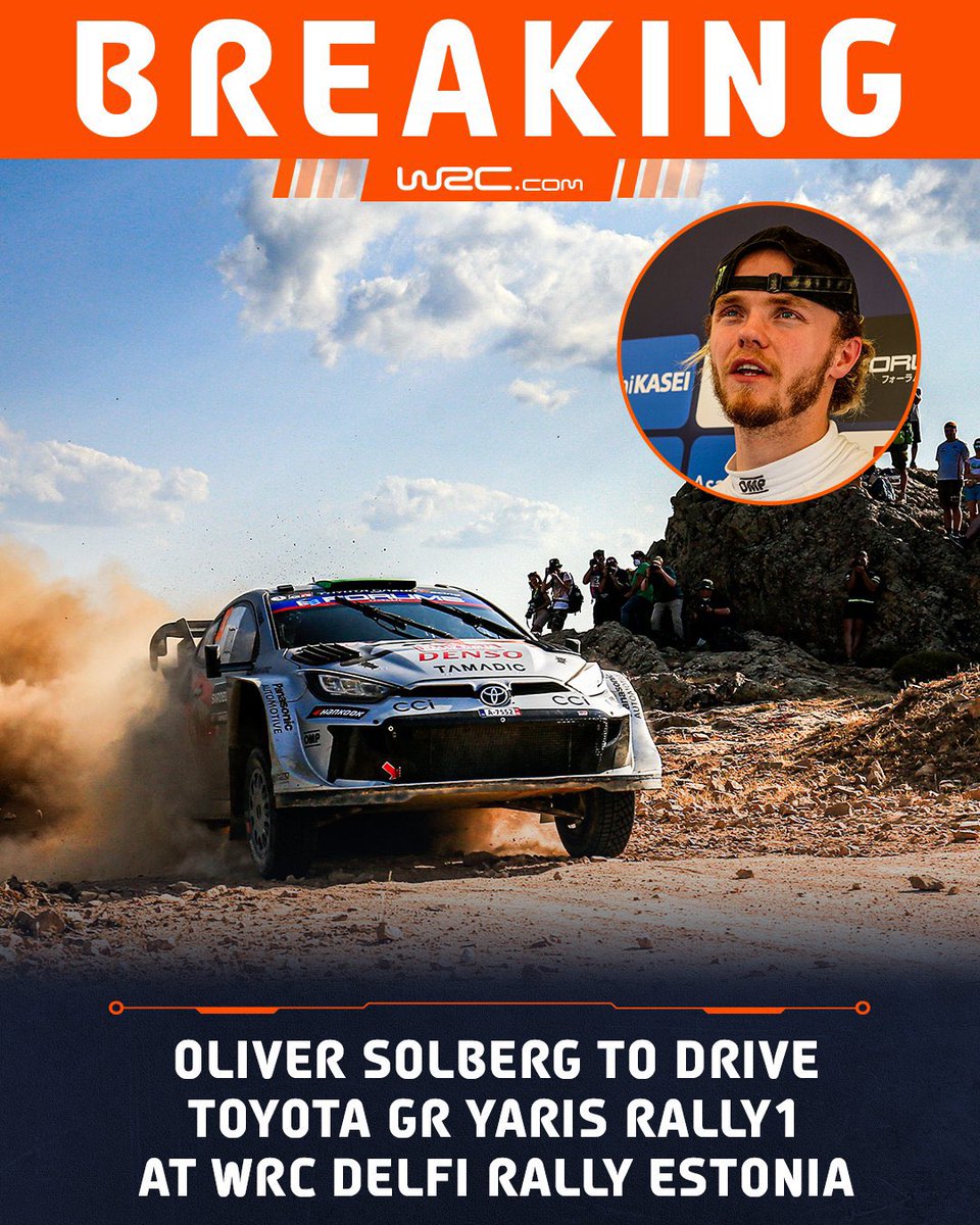 solberglegacy's tweet photo. Amazing news that @OliverSolberg01 &amp; @EAERallying will be driving the Toyota GR Yaris Rally1 at Rally Estonia! 
Congratulations Oliver &amp; Elliott, so happy for you both &amp; so proud of you both
#wolfpack #OliverSolberg #ElliottEdmondson
#RallyEstonia #WRC
#ToyotaGazooRacing #GRYaris https://t.co/Yn1MlPdDIG