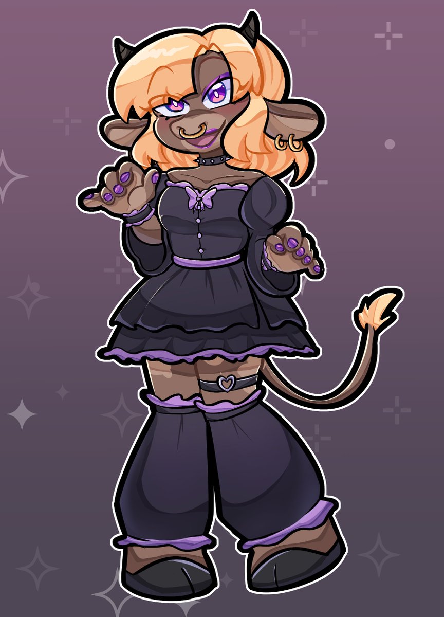 I have finished the doodle. Here she is 🐮