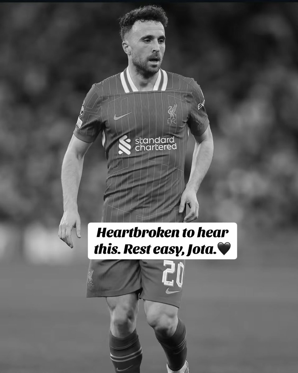 MXixo13's tweet photo. Rest in peace, Diogo Jota 🕊️💔
Gone far too soon.
You gave us moments of magic, passion, and pride your legacy will live on forever in the hearts of fans around the world.
May your soul find peace and your family find strength. #RIPJota” https://t.co/P2UTAY27qE