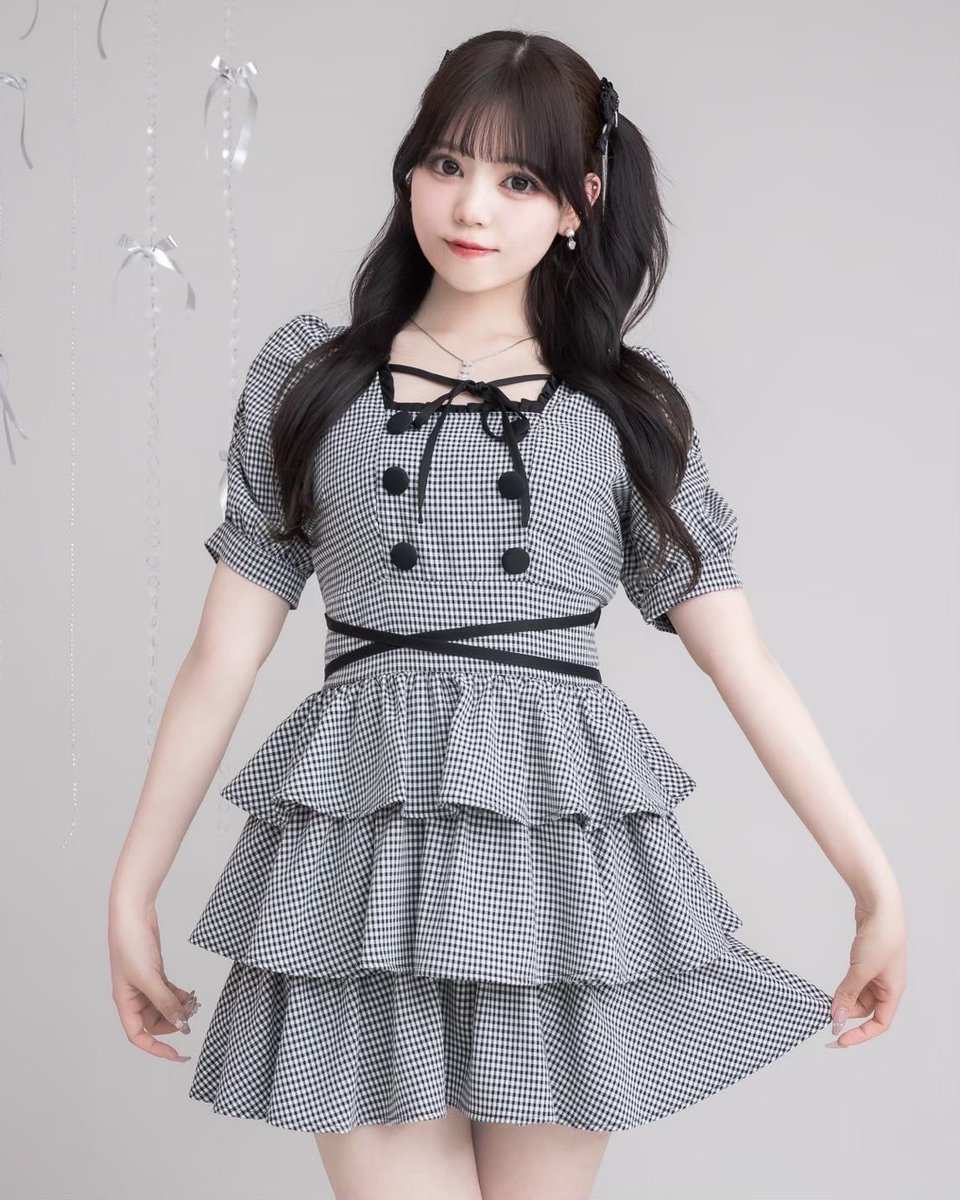 フロントホックティアードミニワンピース – pium