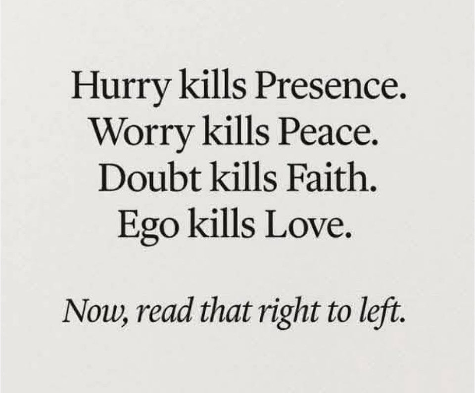In early morning prayer and meditation, this was sent to me. 

I needed it. 
May you have an abundance of Presence, Peace, Faith, and Love!

Most of all — LOVE! ❤️🙌🏼