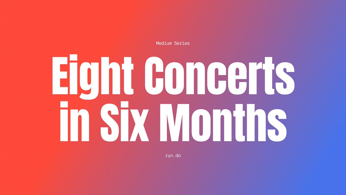 Rynnn_n's tweet photo. I went to 8 concerts in 6 months.
Not for content. Not for clout.
Just because live music makes me feel alive — and I needed to write that down.

➜ Read the intro to my new series ↓
https://t.co/xnlCqFCJfP https://t.co/l1B9Cntja2