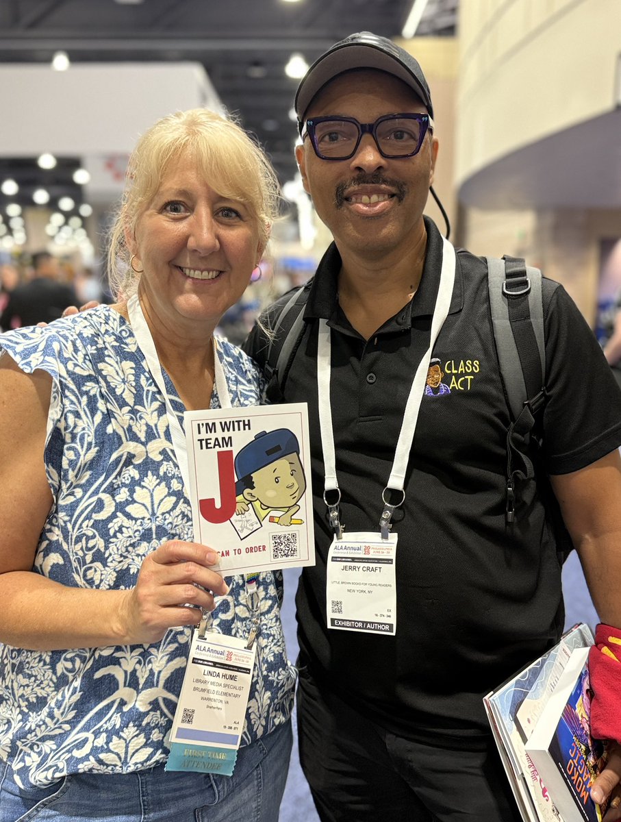 Linda Hume (@lindahume10) on Twitter photo First <a href="/ALALibrary/">American Library Association</a> Conference was AMAZING. Met dozens of authors, came home with stacks of free books & networked with other librarians.
So many great moments but the BEST would be seeing <a href="/MrSchuReads/">John Schu</a> again & running into <a href="/JerryCraft/">Jerry Craft</a> several times. 📚❤️📚❤️📚
#ALAAC25 First <a href="/ALALibrary/">American Library Association</a> Conference was AMAZING. Met dozens of authors, came home with stacks of free books & networked with other librarians.
So many great moments but the BEST would be seeing <a href="/MrSchuReads/">John Schu</a> again & running into <a href="/JerryCraft/">Jerry Craft</a> several times. 📚❤️📚❤️📚
#ALAAC25