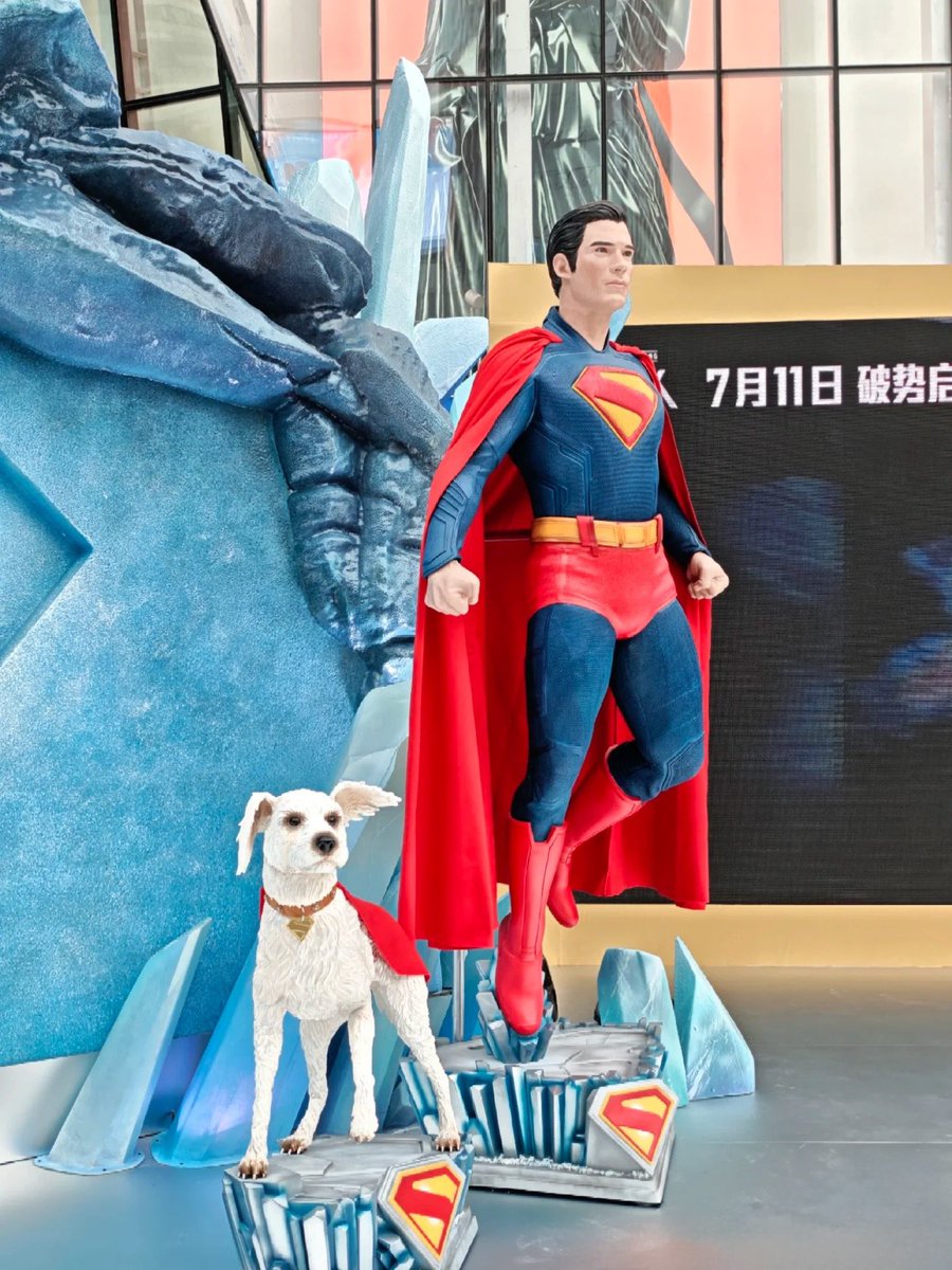 TacodamaStudio's tweet photo. Superman Movie Promotional Events | Beijing &amp; Hong Kong
©️muckle mannequins

#超人 #大衛科倫斯韋 #氪普托 #mucklemannequins #1比1收藏雕像
#DC #superman  #lifesizeprops #superheroes #lifesize #lifesizestatue #lifesizefigure #DavidCorenswet #Krypto #JamesGunn #movieprops #dcstudios https://t.co/71p9Ggxf5L