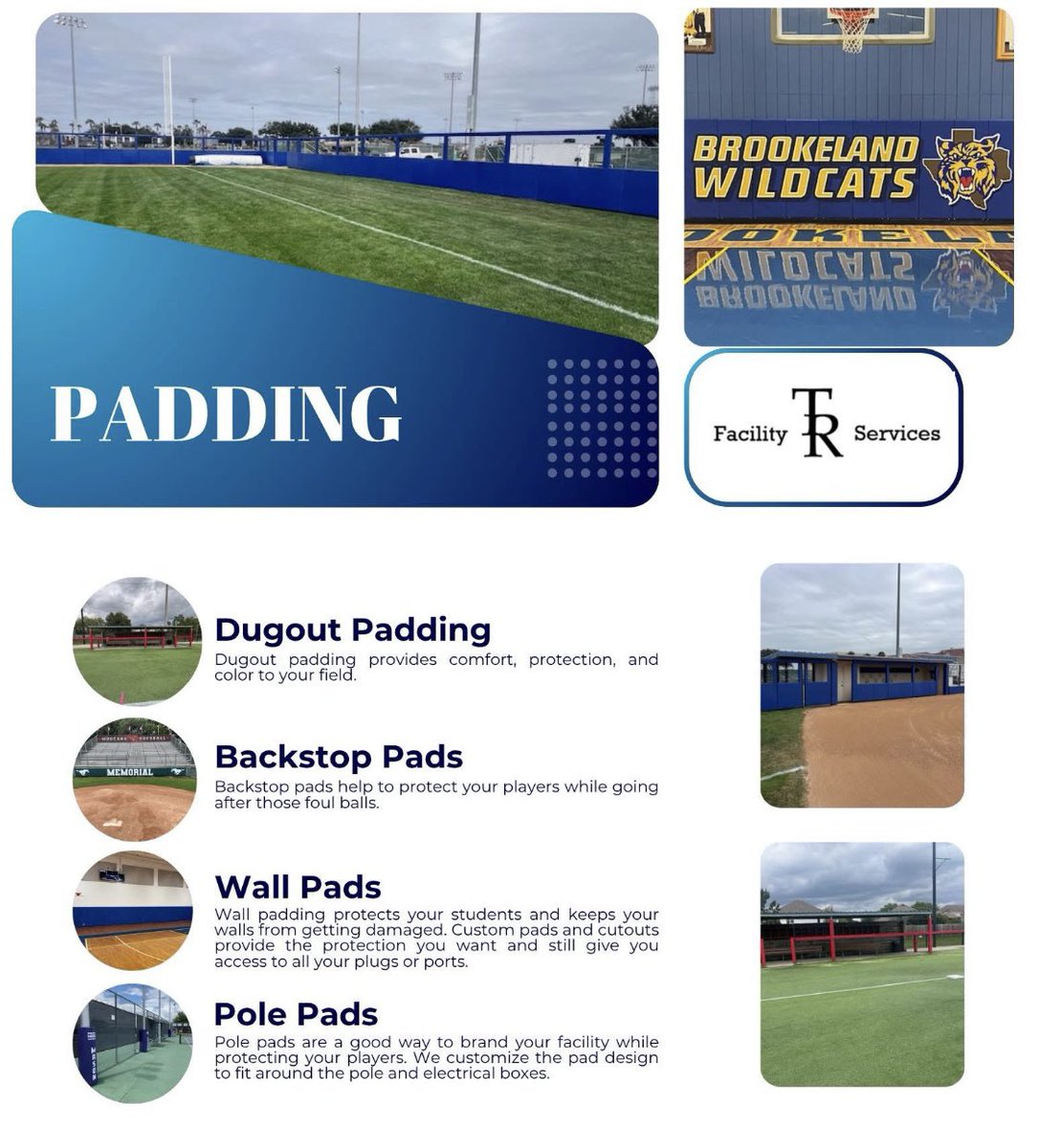 cgarr_62's tweet photo. Let me know how I can help improve your facilities. At TR Facility Services we specialize in Netting Systems, Protective Padding, and Custom Windscreens.
#AthleticFacilities #FacilitiesWork #NettingSystems #ProtectivePadding #CustomWindscreens https://t.co/FQmbaZEY1Z
