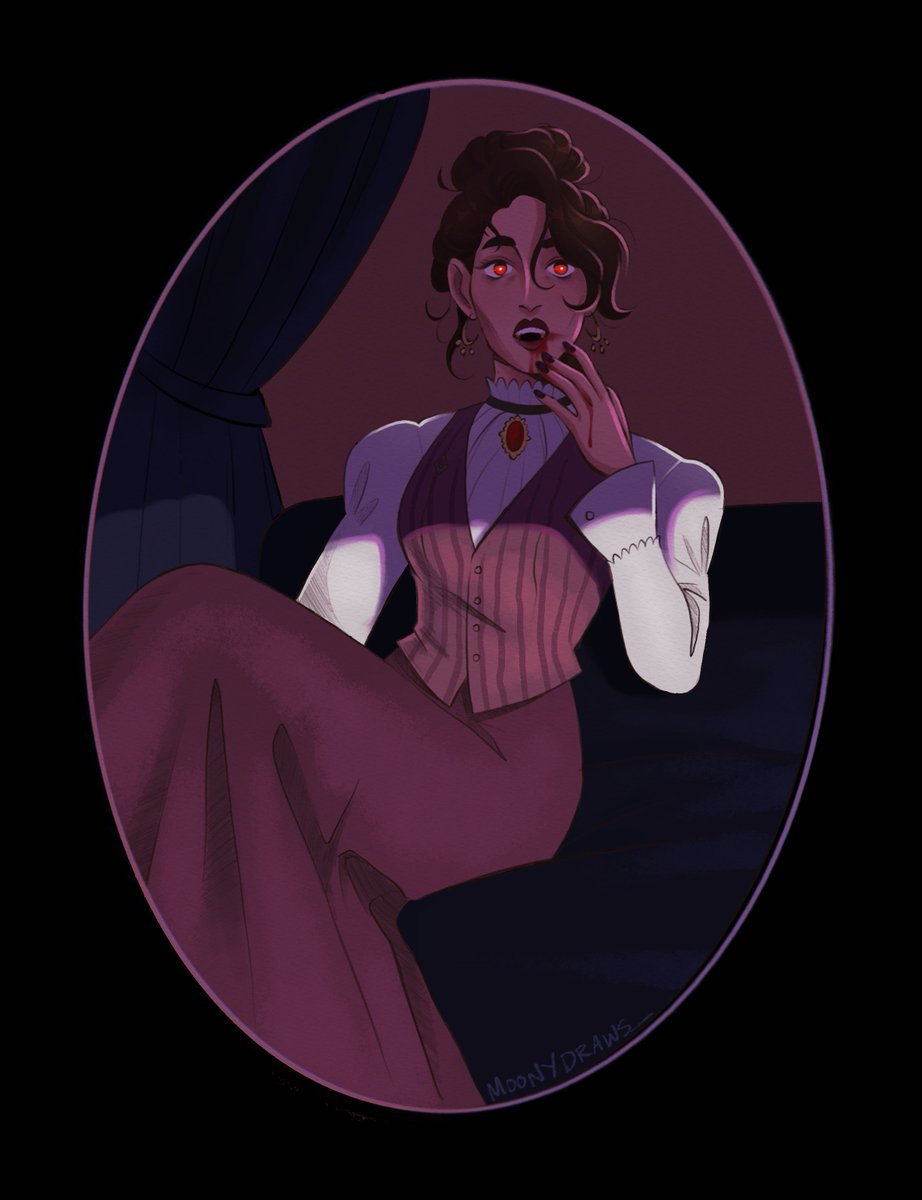 first artfight attack! <a href="/colealexart/">cole alexander 🔴🌙</a>'s lovely vampire Lady Georgia <3 #artfight