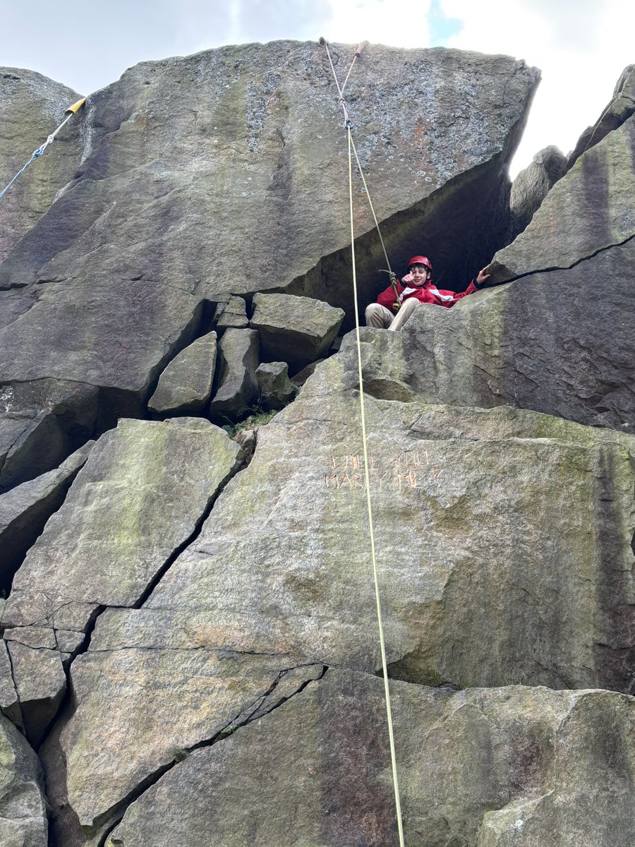 RGS_CCF's tweet image. Day 4 - Climbing the Ilkley crags #Climbing #CCF #SummerCamp #Fun