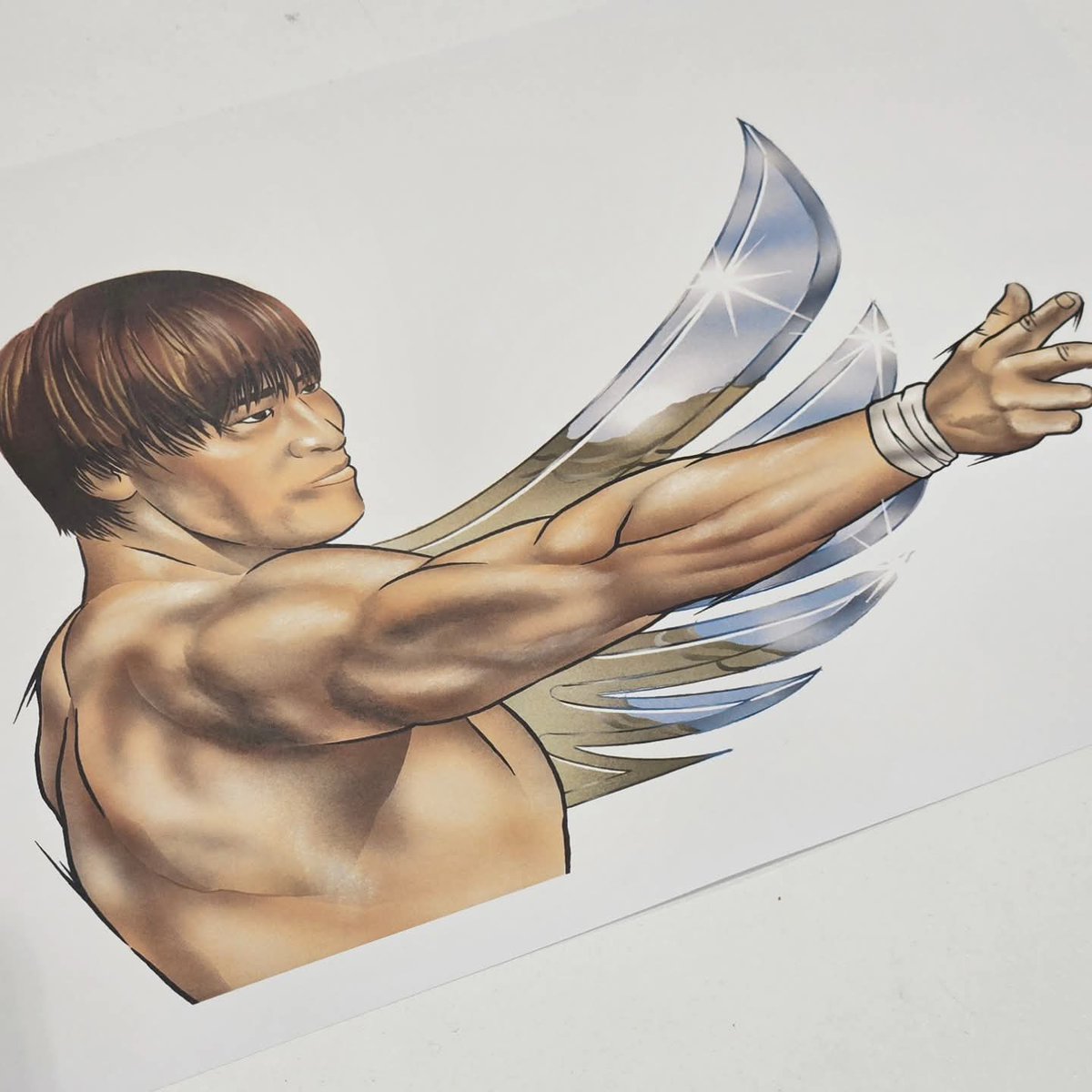badteethcomics's tweet photo. A little @ibushi_kota illustration from earlier this week to help celebrate his return to @AEW @KennyOmegamanX https://t.co/vzDlkg2wZo
