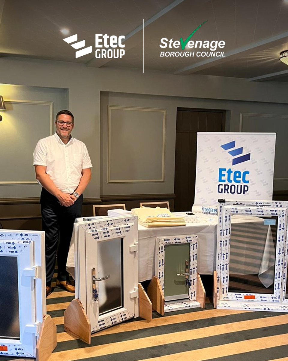 Proud to join #Stevenage Borough Council’s Meet the Contractor event today!

Our team is sharing plans for our windows &amp; doors replacement programme, focused on clear communication, minimal disruption &amp; real social value for the community. 

#EtecGroup #Stevenage #WindowsAndDoors