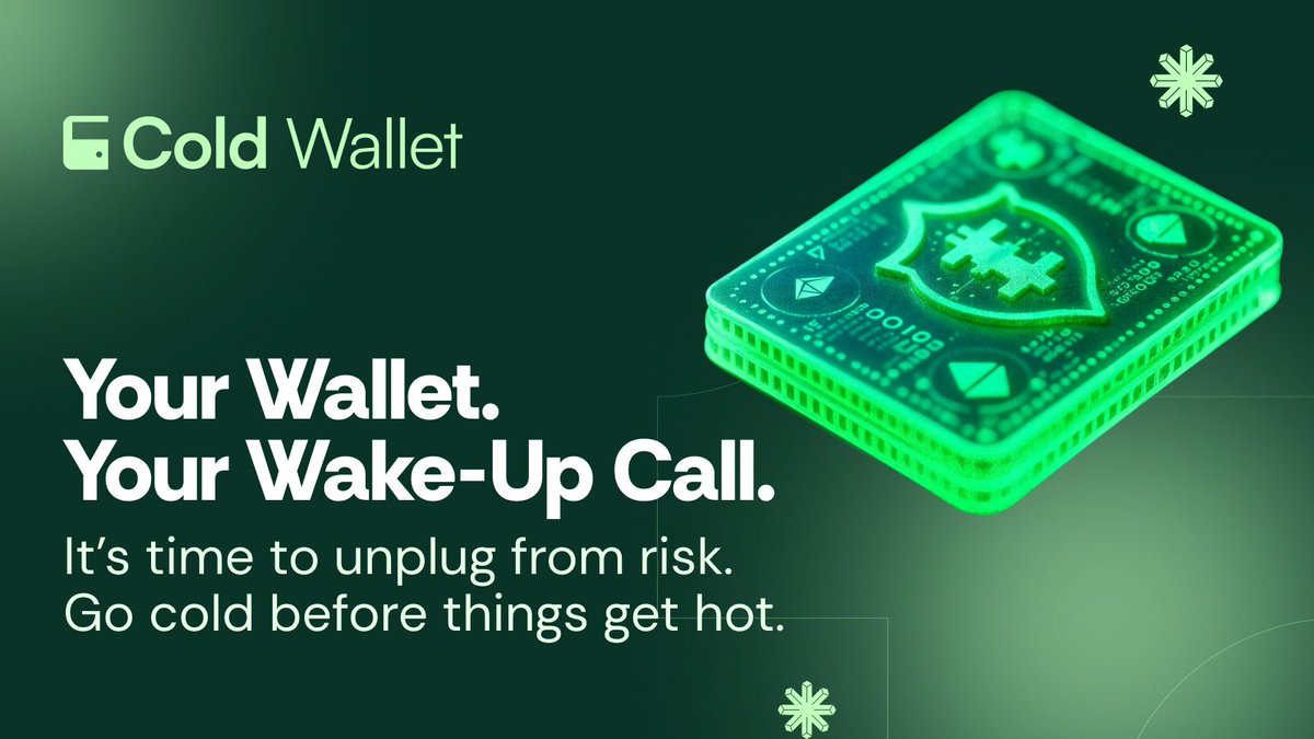 ColdWalletToken's tweet photo. 🔒 Your Wallet. Your Wake-Up Call.

The heat is rising in crypto, don’t get burned.
It’s time to unplug from risk and secure your assets the cold way. ❄️

https://t.co/6nIMyCgatX

#ColdWallet #CryptoSecurity #Web3Safe #DigitalAssets #HardwareWallet #CryptoProtection https://t.co/u2sJp8m25H
